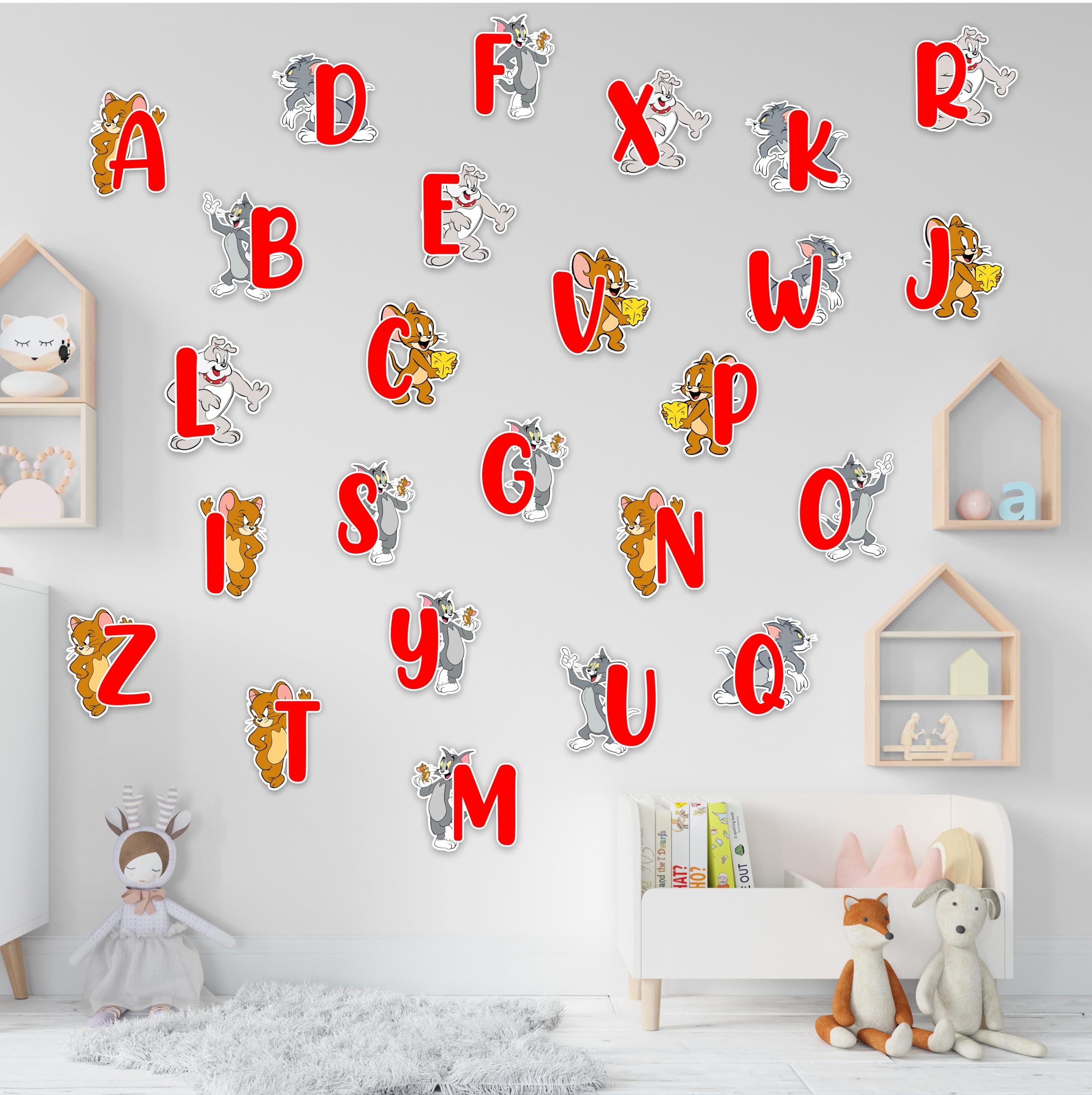 Seyal® Tom & Jery A - Z Alphabet Wall Sticker