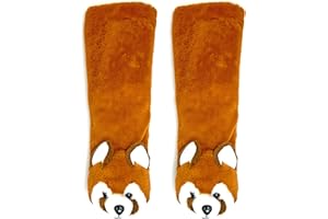 ooohyeah Kids’ Funny Fuzzy Animal Slipper Socks, Cute Soft Non-Slip Warm Socks for Girls & Boys, Size 1-5