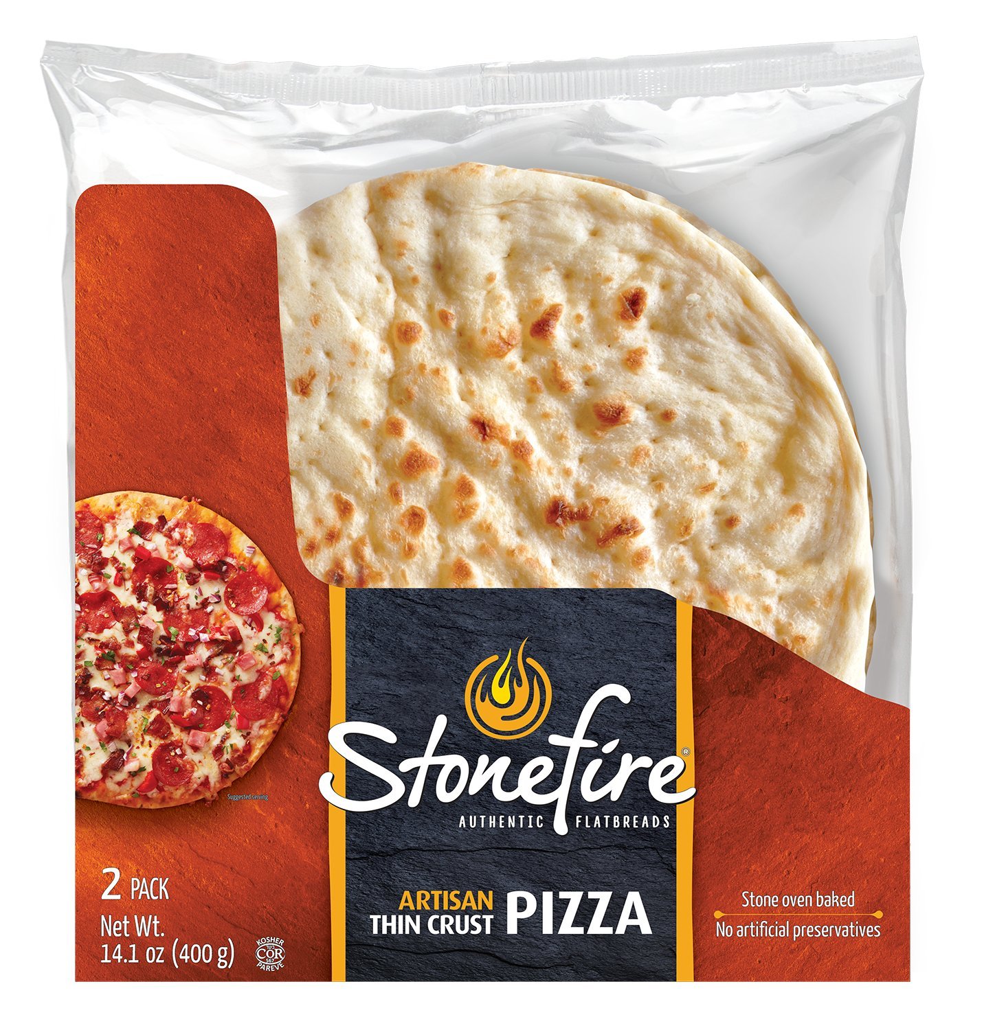 Stonefire 11" Thin Pizza Crust, 7.05 oz, 2 ct (Frozen)
