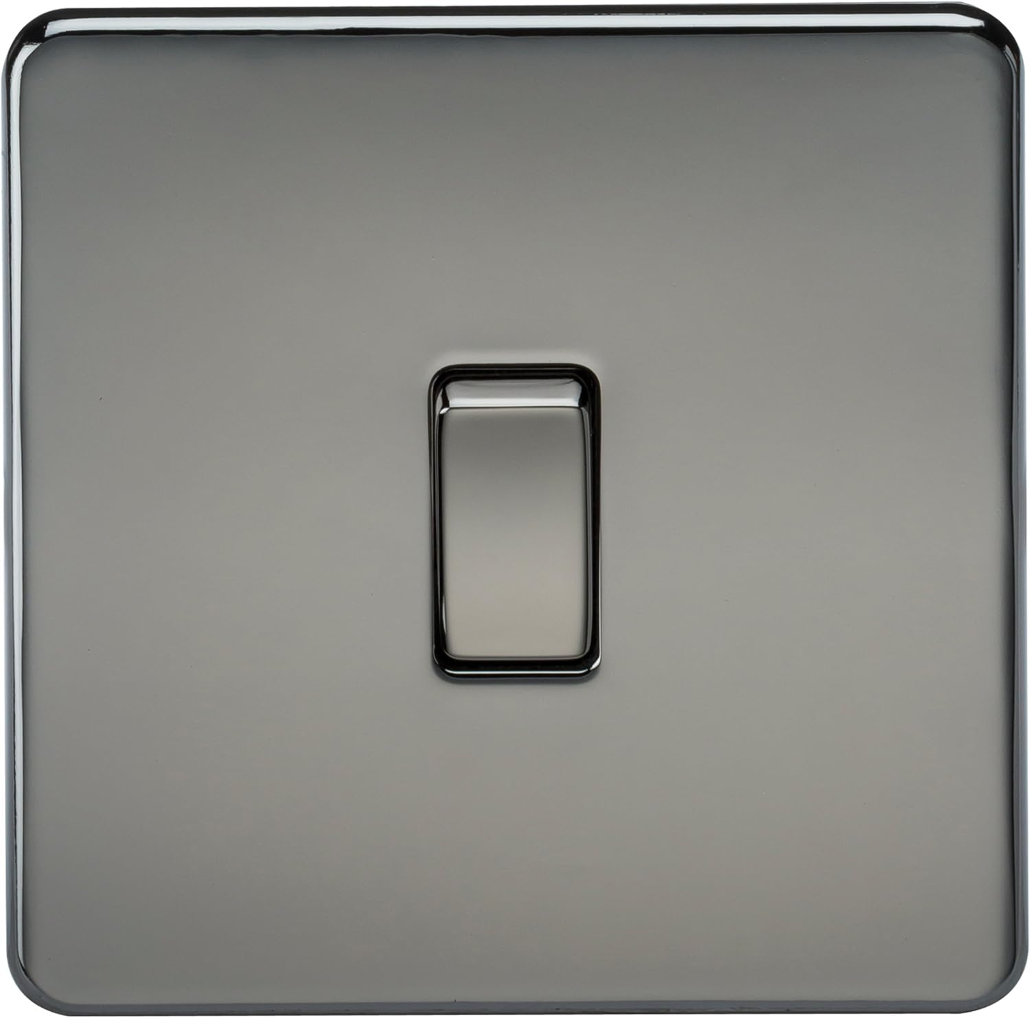 Knightsbridge SF2000BN Screwless 10 A 1-Gang 2 Way Switch, 230 V, Black Nickel