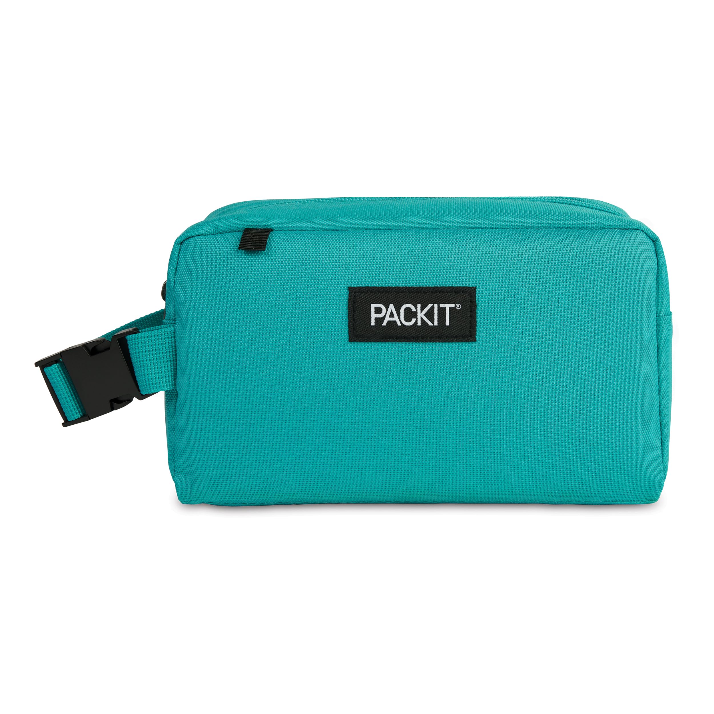 Photo 1 of PackIt Freezable Snack Box, Teal, Built with ECOFREEZE Technology, Collapsible, Reusable, Zip Closure with Buckle Handle, Designed For Work Snacks, Fresh Snacks On the Go, Adults, and All Ages