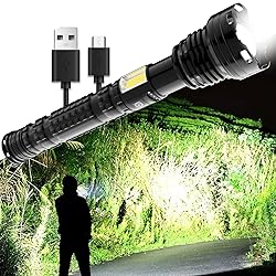 Rechargeable Flashlights 200000 High Lumens, Bright