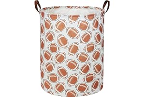 ESSME Kids Laundry Basket,Football Laundry Hamper for Boys Room Decor,Boys hamper,Nursery Hamper,Home Organizer.(Footballs)
