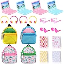 Doll School Supplies Chalyna 14 Pieces Mini For Inch Doll