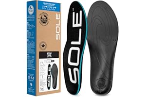 SOLE Active Thick Insoles - Custom Moldable Orthotic Support for Any Arch Type, Plantar Fasciitis Relief - Multiple Sizes