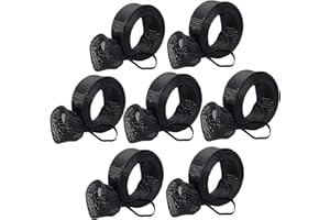 Witwatia Fishing Rod Cover, 7 Pack Fishing Rod Sleeve Socks Pole Glove Protector Cover with Lanyard for Fly, Spinning, Casting, Sea Fishing Rod Accessories Tools(Black)