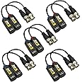 5 Pairs 8MP/4K Passive HD BNC Video Balun Transceiver Transmitter Via UTP RJ45 Cable AHD/TVI/CVI/CVBS Cable Connectors for 720P/960P/1080P/3MP/5MP/8MP CCTV Security Cameras