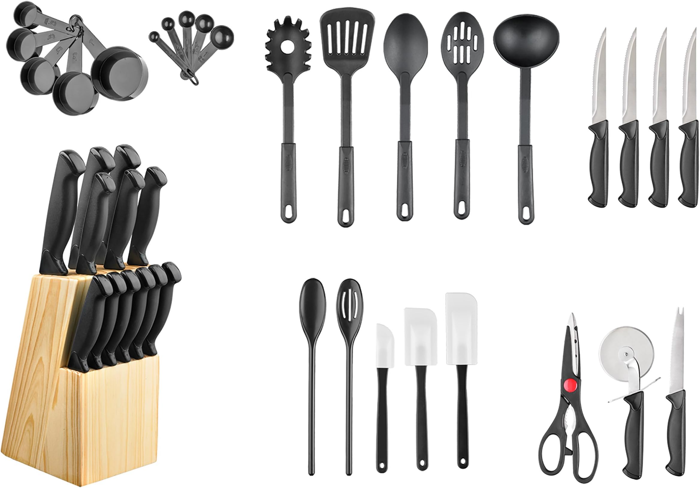 Hampton ForgeEmmett–40PieceKnife BlockSet, Stainless Steel