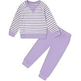 SANMIO Toddler Baby Girl Clothes Toddler Outfit Cute Striped Sweatshirt Tops + Pants Set Fall Winter Clothing For Girls