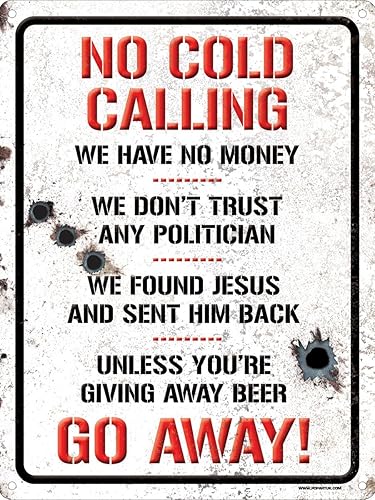 Wooden Funny Sign Wall Plaque. Warning , No Salesmen, No Canvassers, No ...