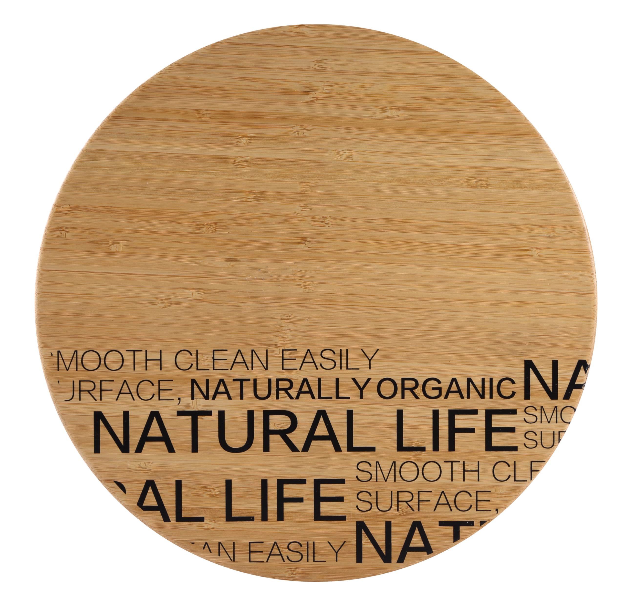 Bergner Natural Bamboo Circle Chopping Board, 30 x 1.5 cm, Natural