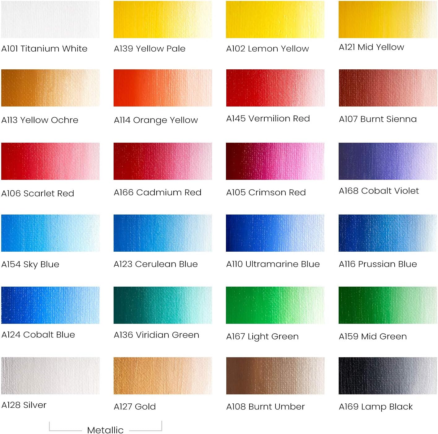 ARTEZA Oil Paint, Set of 24 Colors/Tubes (24x12ml/0.4oz) with Storage Box, Rich Pigments, Vibrant, Non Toxic Paints for The Professional Artist, Hobby Painters & Kids, Ideal for Canvas Painting