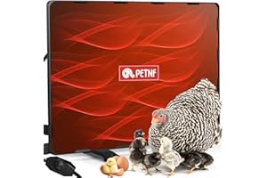 PETNF Chicken Coop Heater 140 Watts Radiant Heat Chicken Heater Energy Efficient Design Safer Than Brooder Lamps Heater for Chicken Coop, Heating Wire UL-Compliant Two Ways to Use, 11.81''x15.74''