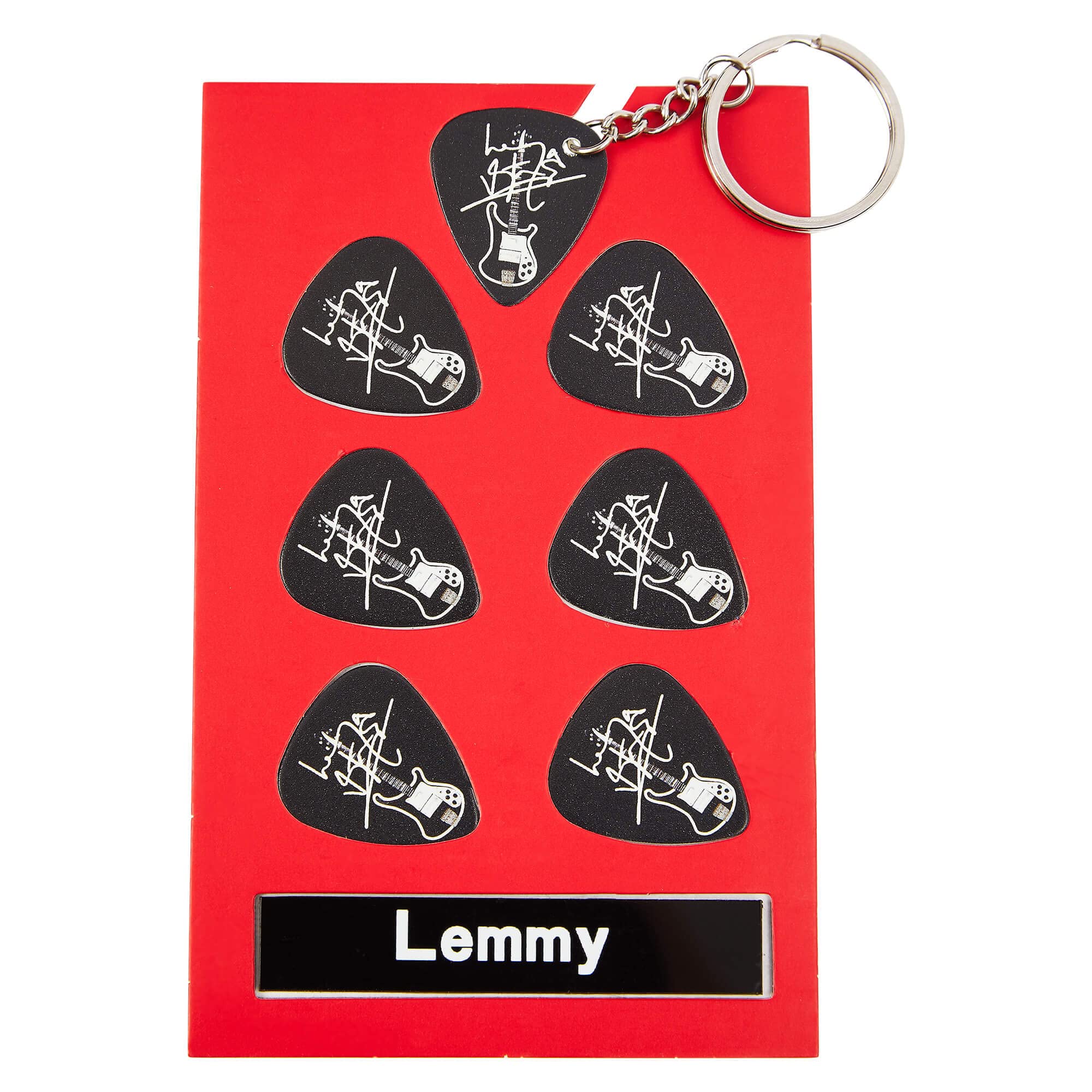 Lemmy Guitar Plectrum Gift Set | 6 Artist Plectrums | 1 Artist Keyring