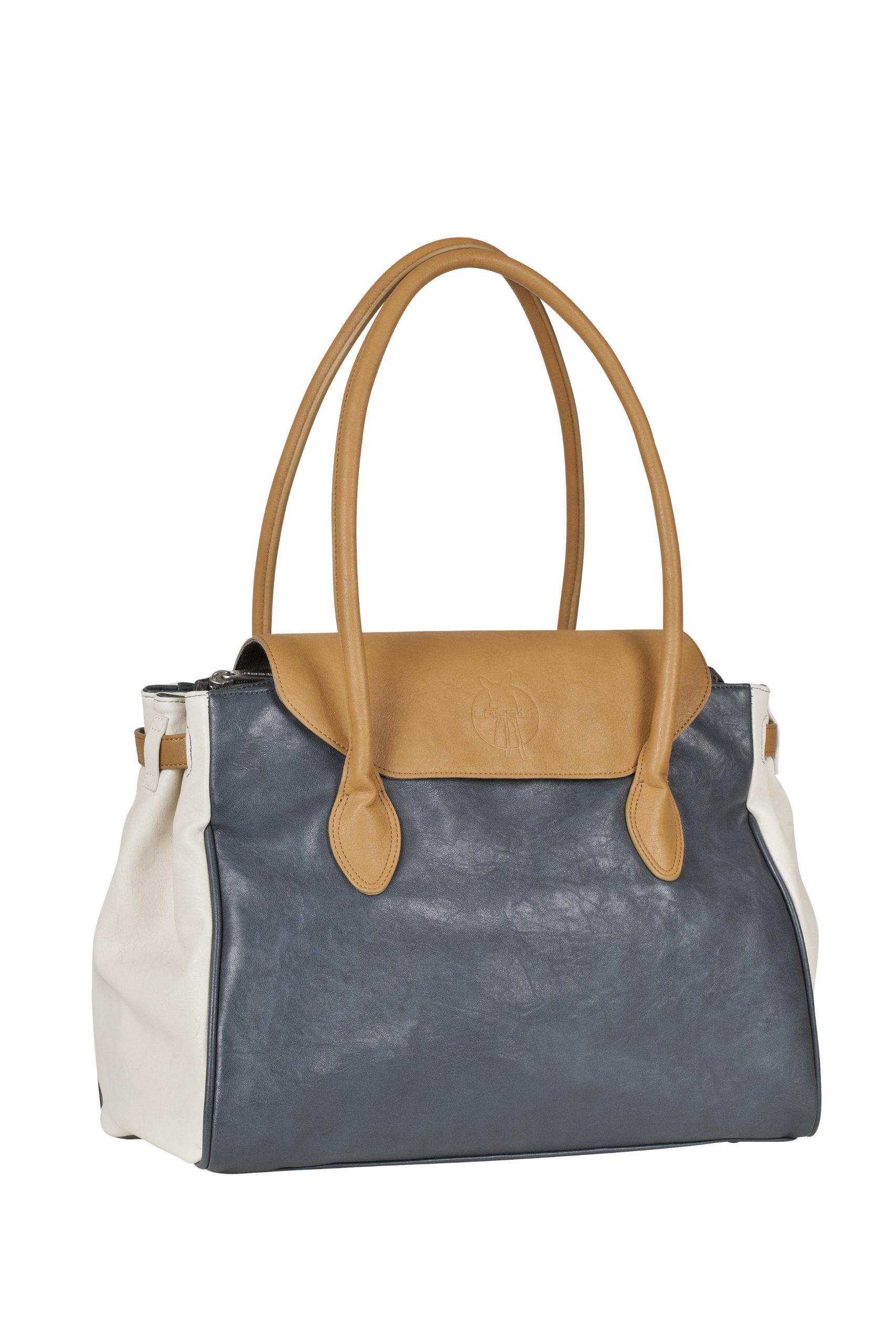 Lassig Tender Boston Diaper Bag Stylish Shoulder Bag Mom's Bag Tote-Bag Handbag Organized Changing Bag Set from Mommy Daddy Matching Bottle Holder, Baby Changing Mat/Pad and Stroller Hooks, Changing Bag, Steel