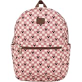 Disney Mickey Mouse Adult Pink Checkered 16.5" Travel Backpack