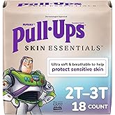Pull-Ups Boys' Skin Essentials Potty Training Pants, Training Underwear, 2T-3T (16-34 lbs), 18 Ct