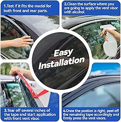 Window Visors Rain Guards Shield for 2016-2021