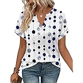WIHOLL Womens Blouses Spring Tops Short Sleeve Shirts Dressy Casual Summer Vacation Fashion Clothing 2026