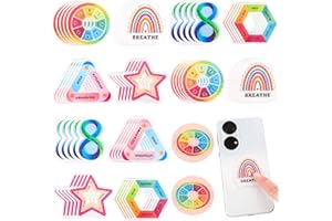 NEEDBROCK 60 Pcs Anxiety Sensory Stickers, Reusable Textured Stickers Adhesive Mindfulness Stickers Fidget Stickers Calming Breathing Stickers Stocking Stuffers for Kids & Adults