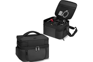 Undomip Carrying Bag Compatible with ECOFLOW River 3, Portable Power Station Case with Shoulder-strap & Hanlde, Soft Generator Cover with Side Zipper & Multiple Pockets (Black, For River 3)