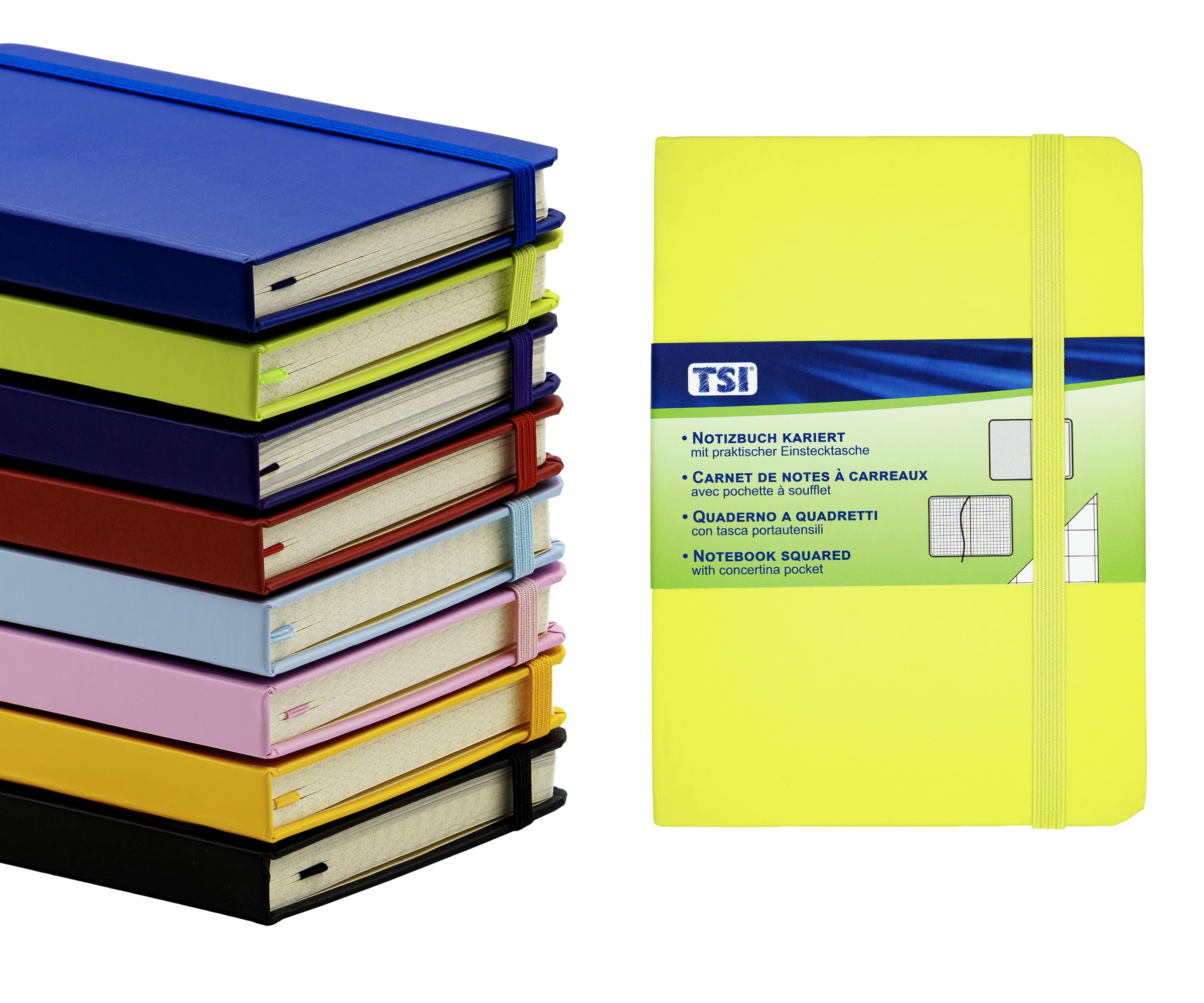 TSI 63556 Notebook B7, Squared with 100 Sheets, Green