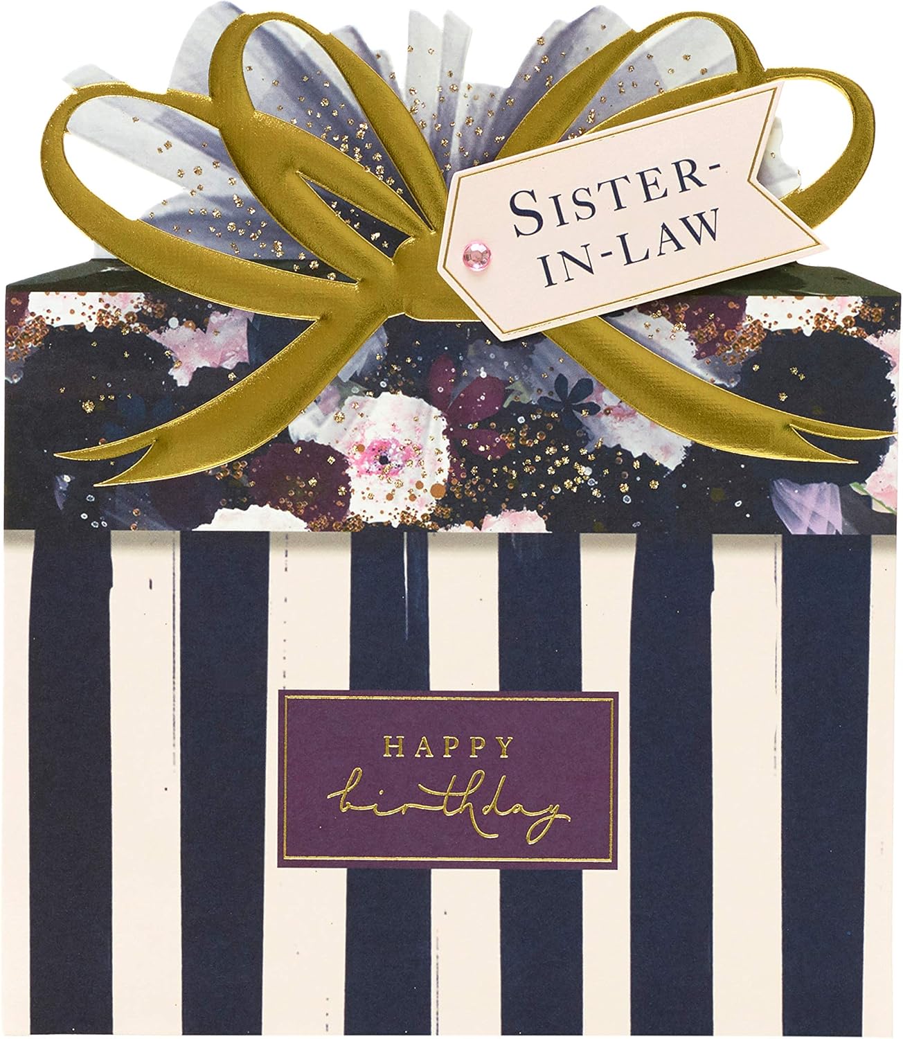 Sister in Law Birthday Card, Birthday Card for Her Birthday Present Design Card for Sister in Law Stylish Birthday Card for Female