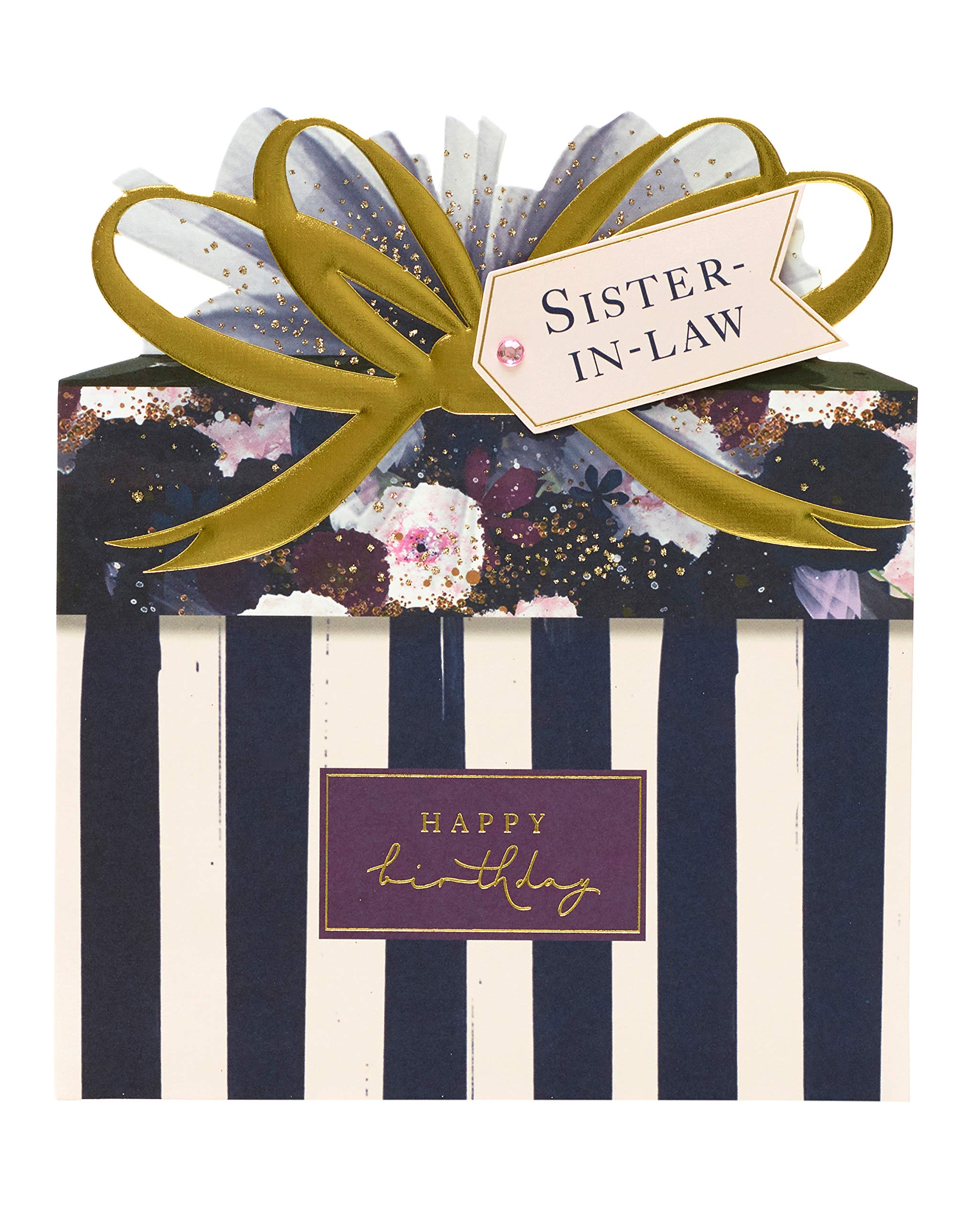 Sister in Law Birthday Card, Birthday Card for Her, Birthday Present Design Card for Sister in Law, Stylish Birthday Card for Female