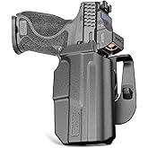 OWB Paddle Holster - Fits S&W SD9 VE, SD40 VE, M&P 9MM/.40 M2.0 Full Size 4.25", M2.0 4"/3.6" Compact, Level II Retention, Outside Waistband Carry, 360°Adjustable Paddle, Right-Hand