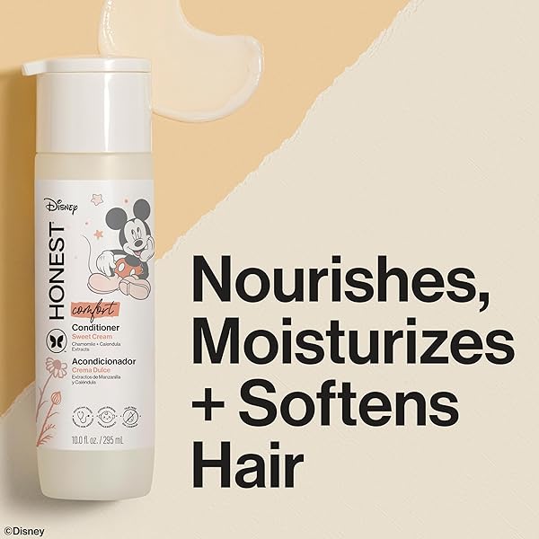 THE HONEST COMPANY 2-IN-1 CLEANSING SHAMPOO BODY WASH, GENTLE ENOUGH FOR BABY DERMATOLOGIST TESTED TEAR-FREE HYPOALLERGENIC DISNEY’S MICKEY MOUSE COMFORT SWEET CREAM 10 FL OZ