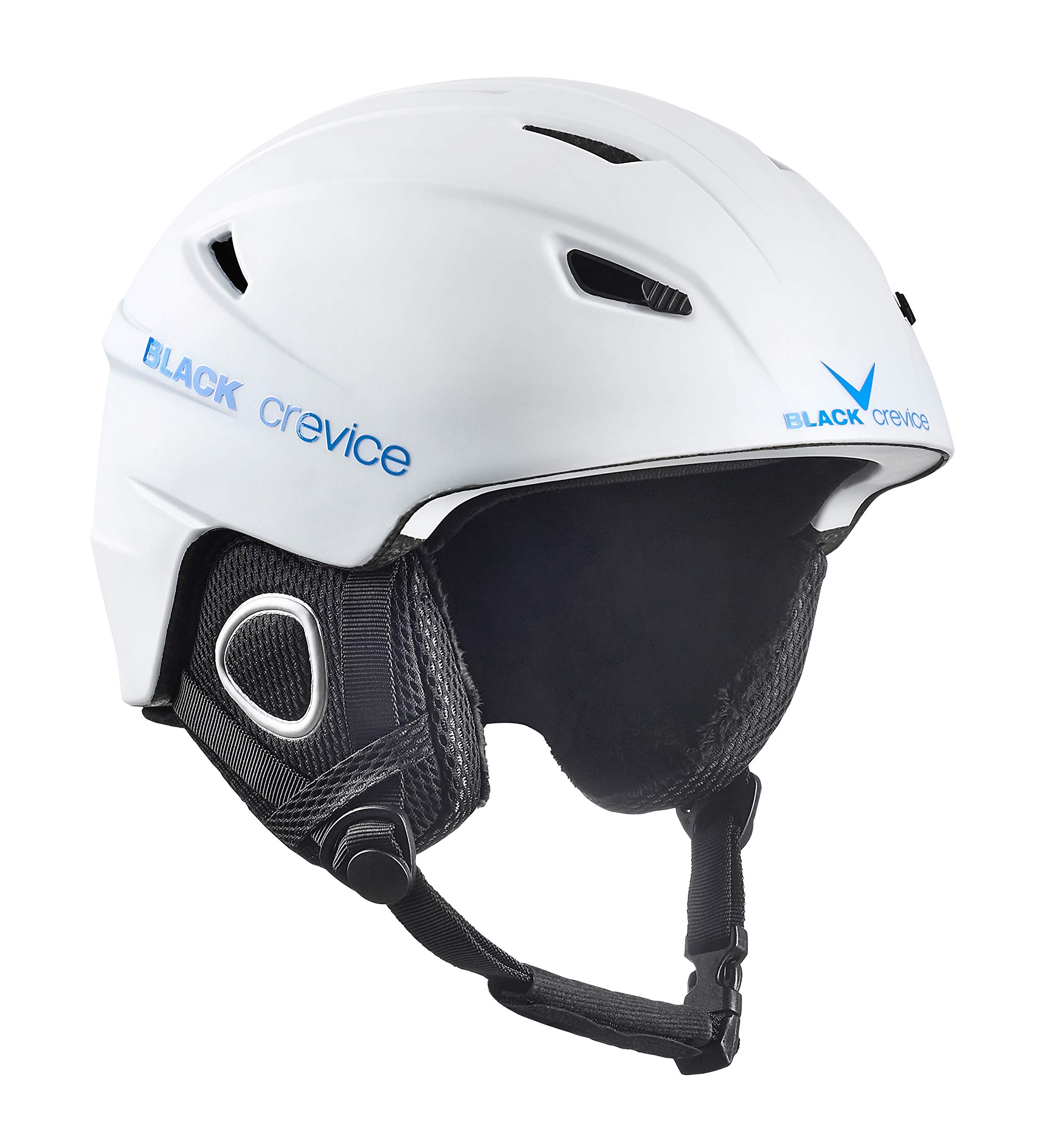 Black Crevice Kitzbühel Ski Helmet, White/Blue, XL