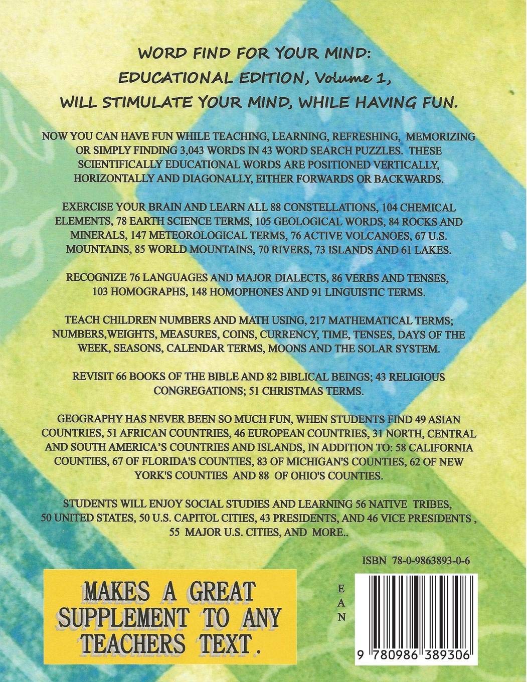 Amazoncom Word Find For Your Mind Educational Edition