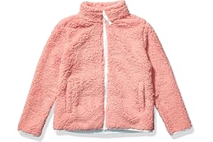 Amazon Essentials Girls and Toddlers' Sherpa Fleece Full-Zip Jacket