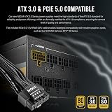 Antec NE1000G M ATX 3.0 Gold 1000W PSU 80+ Gold PCIe 5.0 Full Modular view 2