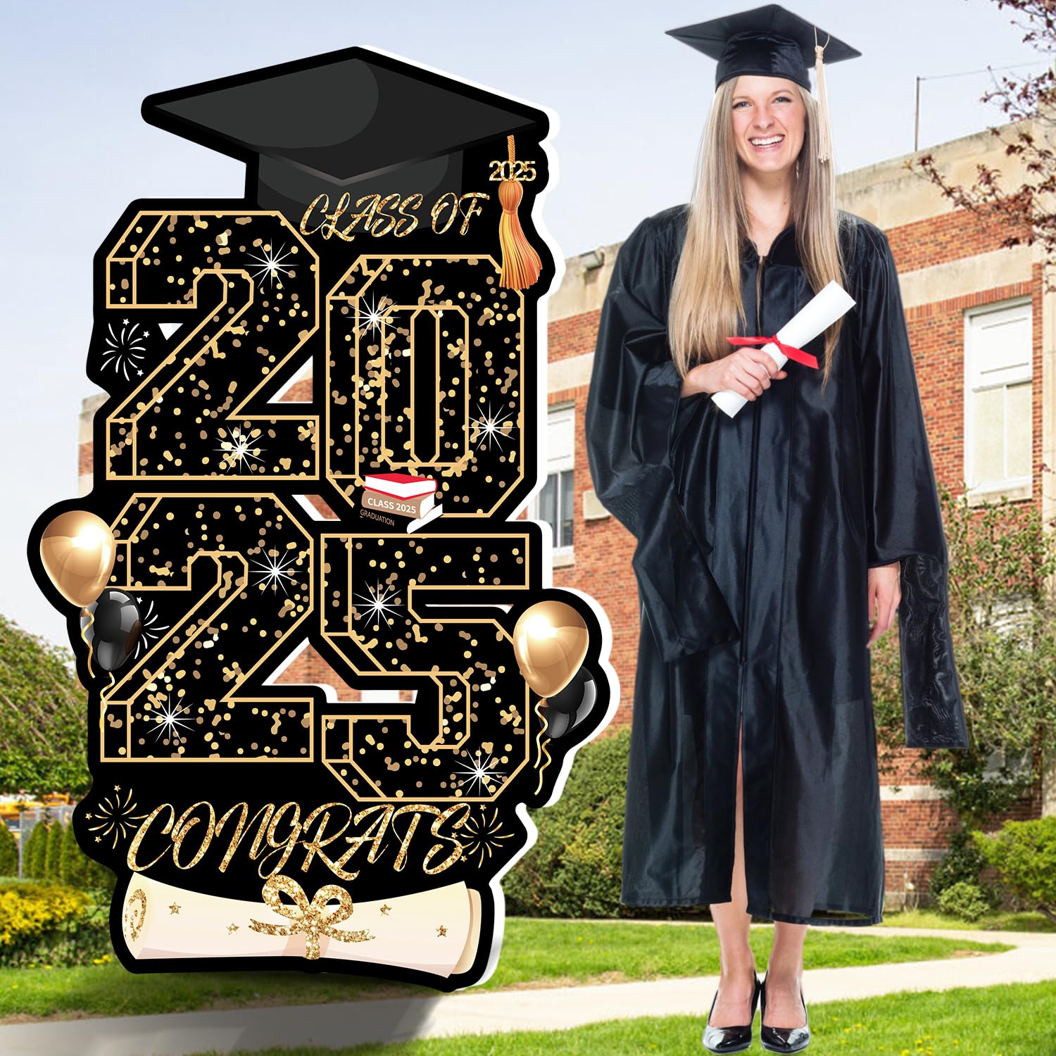 2025 Extra Large Graduation Yard Signs - 47 Inch Class of 2025 Lawn ...