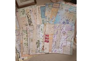 Lot de 30 décorations de cartes de style classique, lot de fournitures de scrapbooking vintage, papier éphémère vintage, 20 x