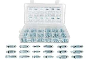 Dsnaduo Brake Bleeder Screws - 90-Piece SAE & Metric Bleeding Screws Kit, Fit for Ford, Dodge, Chrysler, Toyota