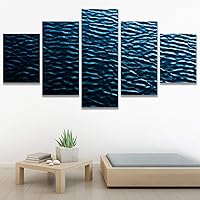 SIGNWIN 5 Panel Canvas Wall Art Modern Art Abstract Closeup Industrial Modern Art Multicolor Patterns for Home Decorations Ready to Hang - 60