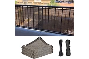 Balcony Privacy Screen Cover,Fence Privacy Screen Outdoor Patio Deck Privacy Panels Porch, Balcony Sunshade Cloth with Cable 