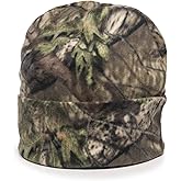 Camo Fleece Beanie, Warm Winter Hat, Soft Polyester, One Size, Camouflage