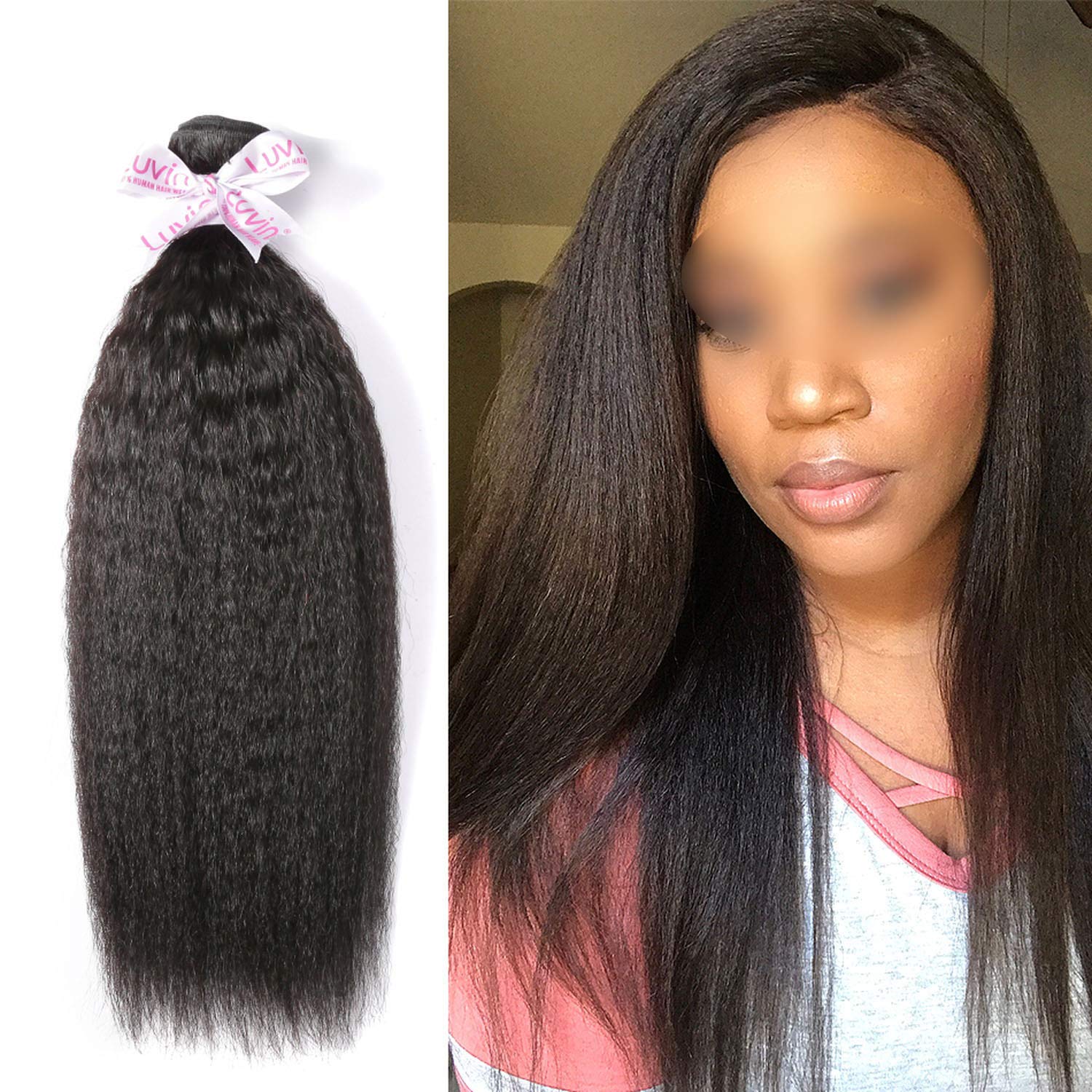 Amazon Com Brazilian Hair Kinky Straight Hair 100 Human Hair