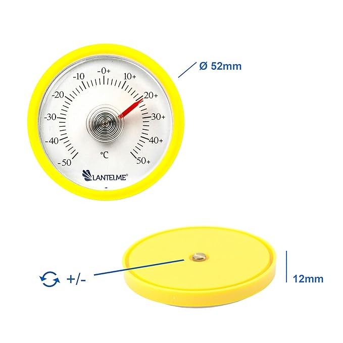Lantelme - 2 piezas conjunto ronda bimetálico frigorífico ...