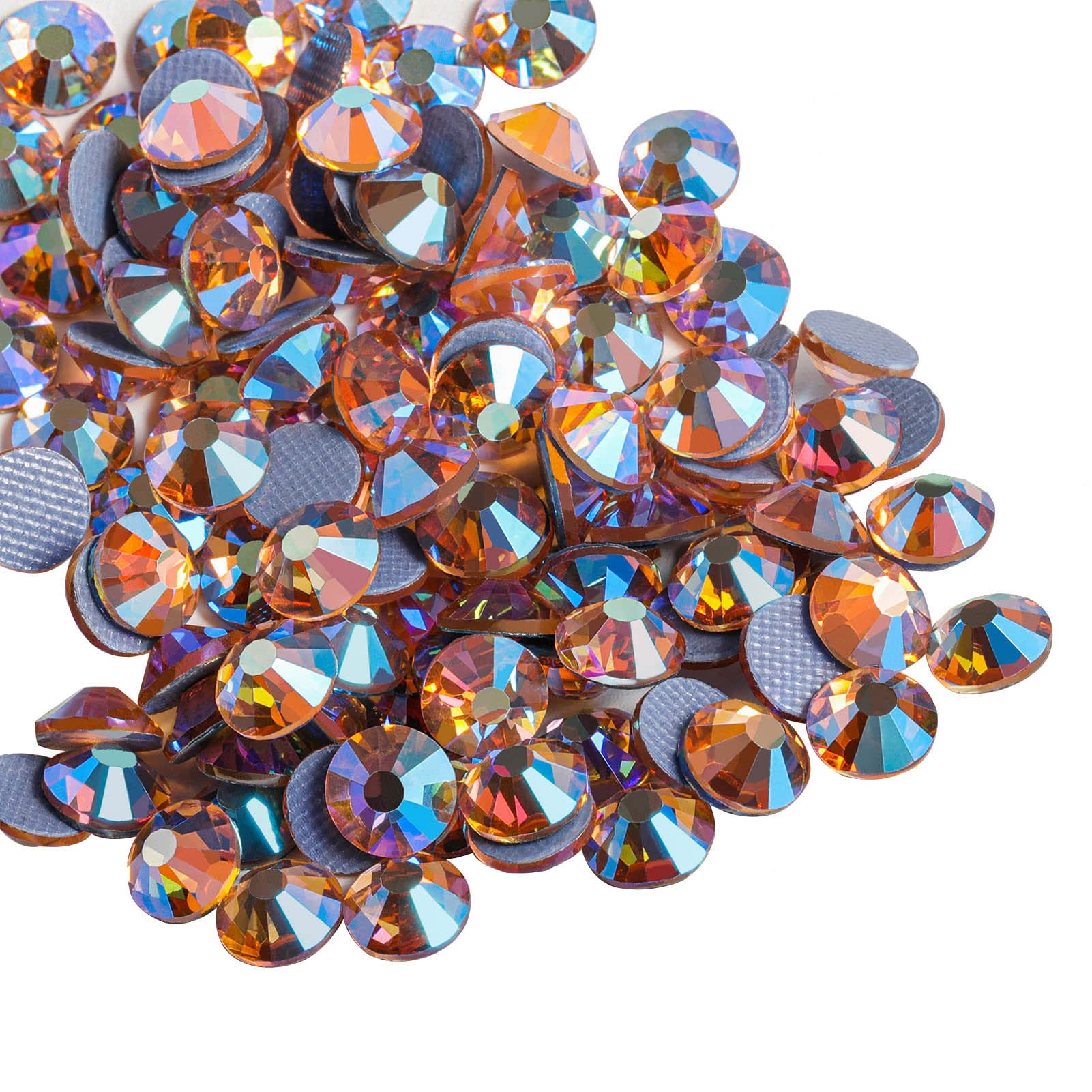 Beadsland Hotfix Rhinestones, 2880pcs Flatback Crystal Rhinestones for Crafts Clothes DIY Decorations, Champagne AB, SS6, 1.9-2.1mm — image 1
