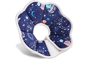 CATPRO Cat Cone Collar Soft Cat Recovery Collar, Adjustable Lightweight Elizabethan Collar to Stop Licking Scratching After Surgery, Protective Wound Healing for Cat and Puppy -Starry Sky Blue