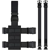 Saintrygo 1 Pack Tactical Drop Leg Holster Nylon Tactical Drop Leg Platform Adjustable Module Bag for Hunting(Black)