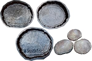 SvitMolds Concrete Molds DIY Set 3 pcs Stepping Stone Log Slab Mold Concrete Cement Mould for Garden Path S42