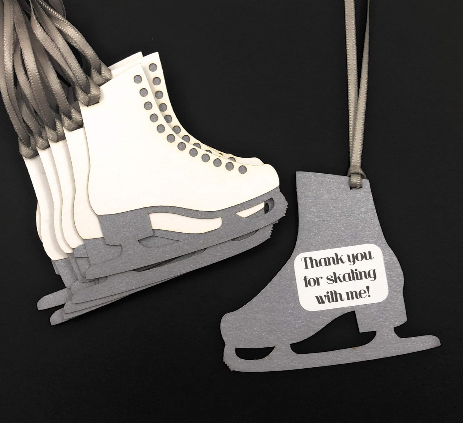 Ice Skate Party Favor Gift Tags Set of 12 Handmade