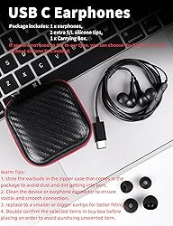 USB C Headphone for Samsung S23 FE S22 S21 S20 A53