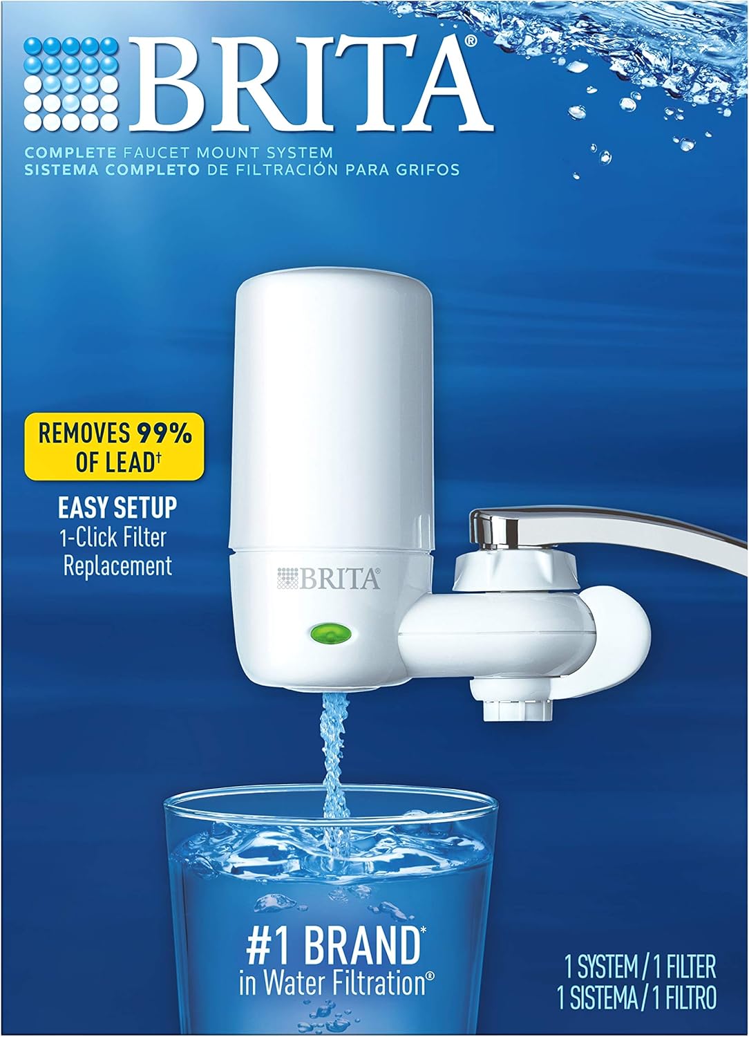 Brita 7540545 On Tap Faucet Water Filter System, Pack of 1, White w/Indicator: Home Improvement
