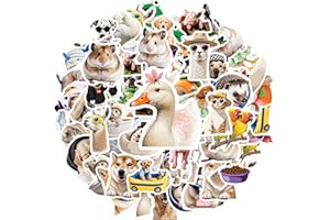 35pcs Animals Pets Cute Creatures Costumes Humorous Stationery Stickers DIY Stickers Adorable for Guitar Laptop Helmet Skateb